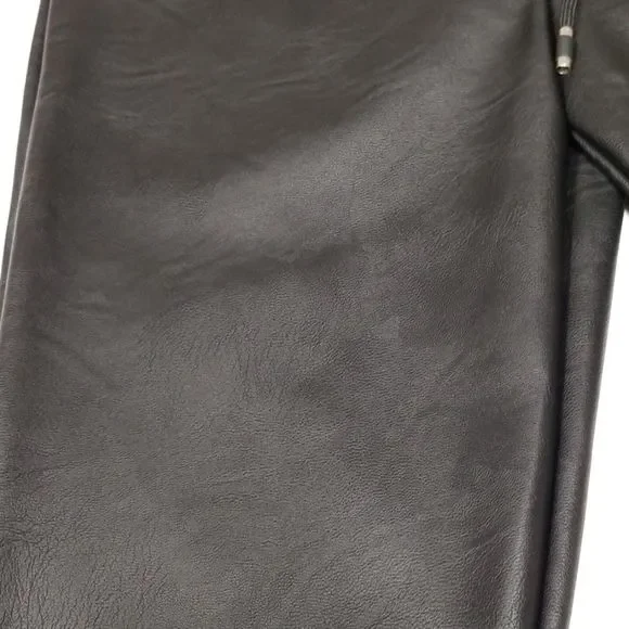 Black Faux Leather Pants